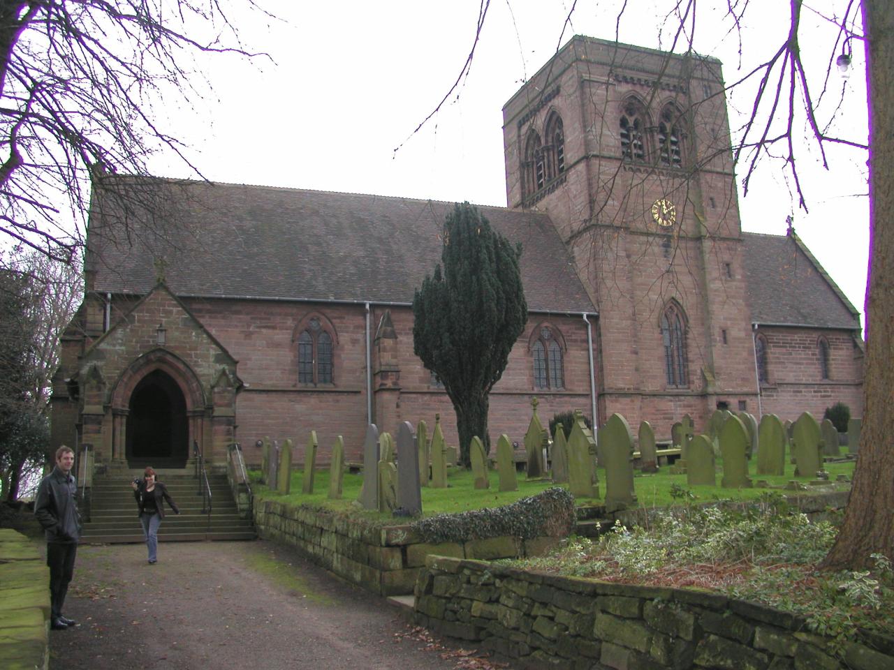 JPEG image - Norley Church as seen from the entrance ...